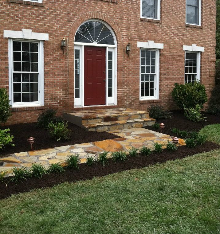 Flagstone Front Porch and Walkway